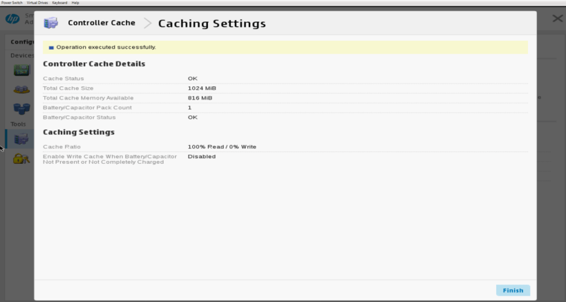 04 - P420i Caching Settings Save